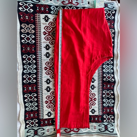 NWT BRAZILIAN BRAND LELI CORREIRA Red/orange high low unique skirt size 38 (S/M) - Picture 5 of 6